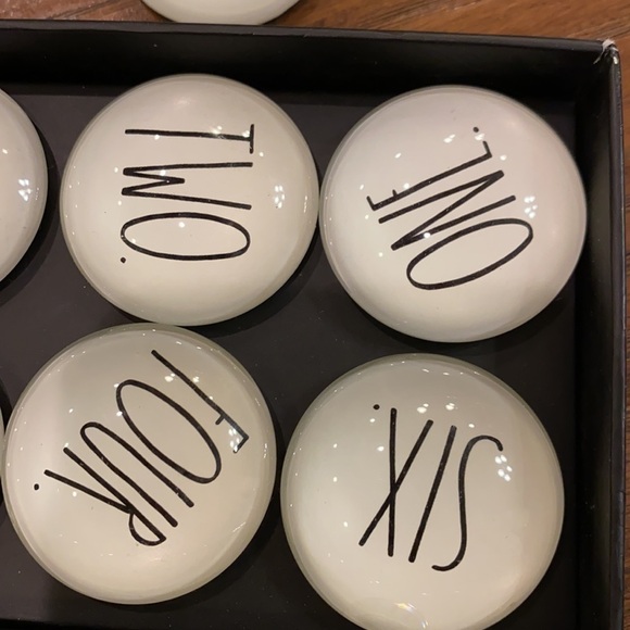 Rae Dunn  Glass Dome Magnet Set of 7 Enjoy hold dream one two four six - Picture 4 of 4